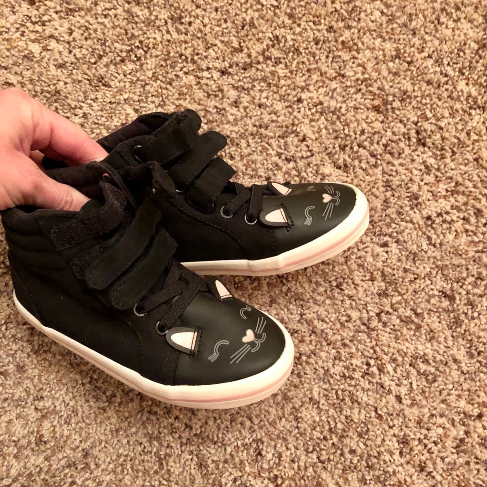Kitty cat high top sneakers toddler girl Sz 10